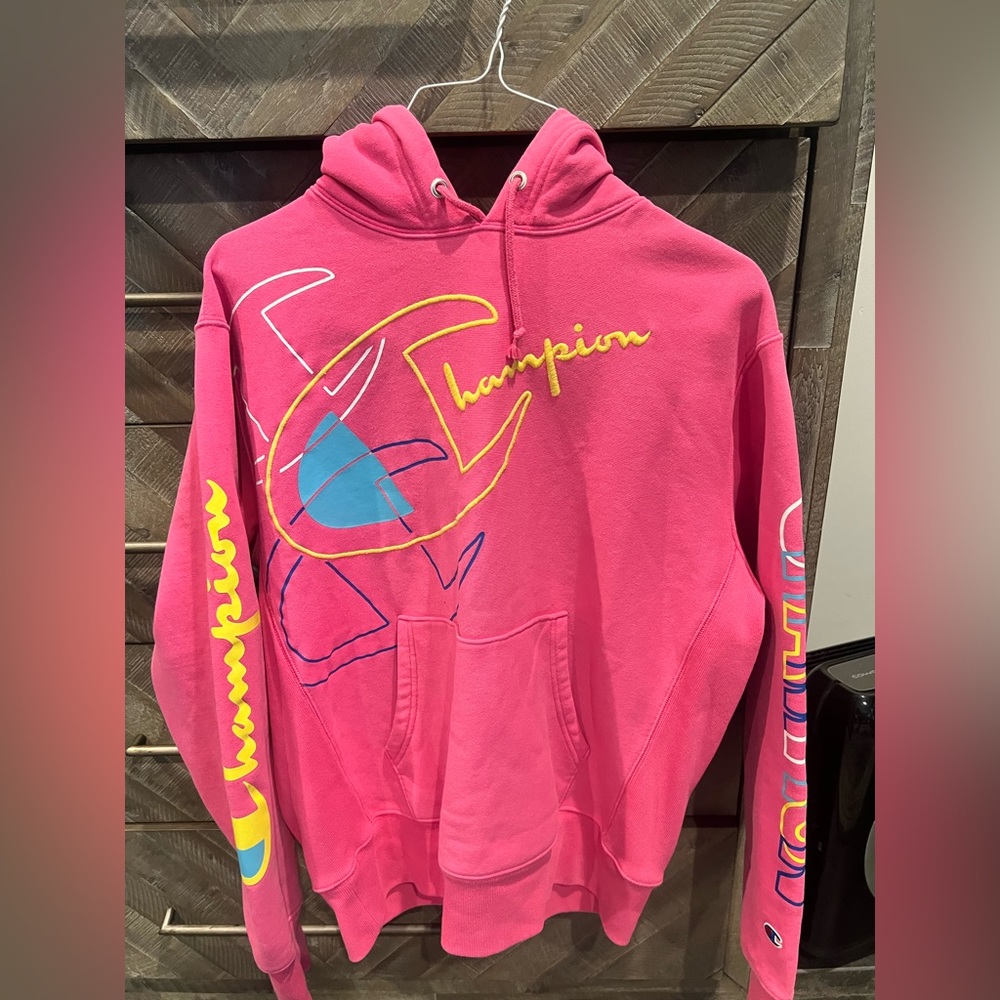 Worn once pink champion sweatshirt
